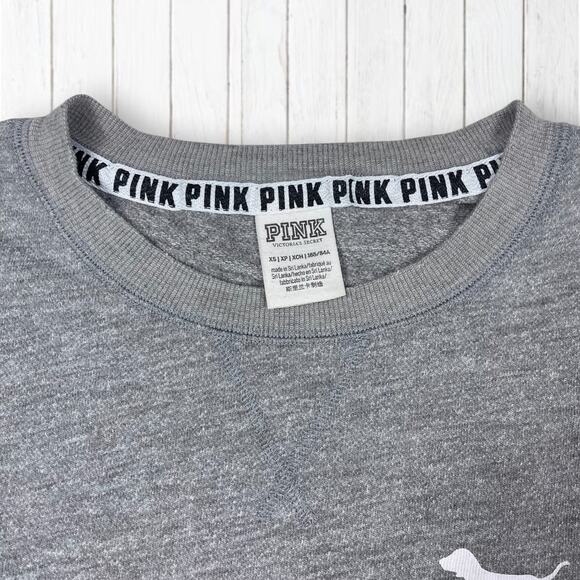 Victoria's Secret‎ PINK Gray Pullover Sweatshirt Size XS - Picture 3 of 5